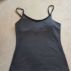 Aspire Black And Gray Patterned Tank Top